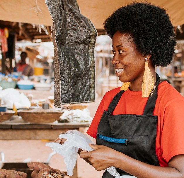 Woman market trader